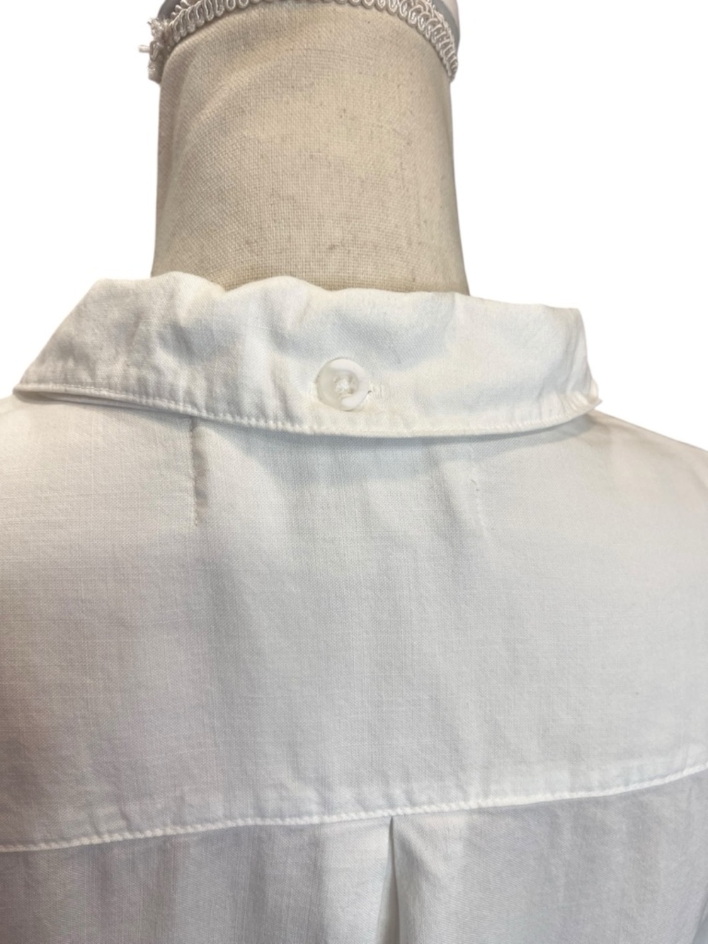 Cloth & Stone White Tencel Lyocell Tie Front Button Down Blouse Small - Picture 6 of 11